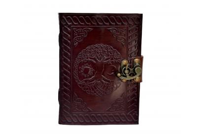 Celtic Embossed Leather Journal Diary Handmade with leather strap closure Blank Book